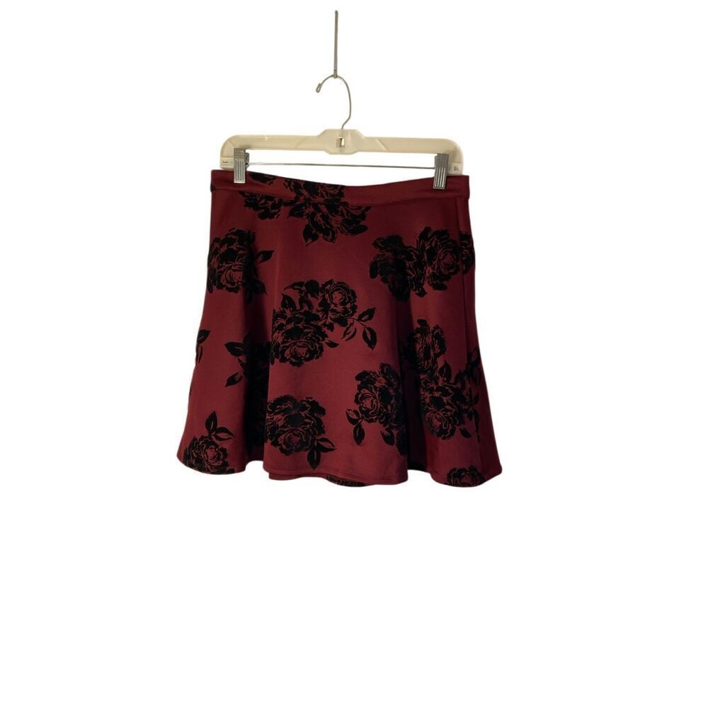 Trixxi flocked, illusion, fit and flare a line skater whimsigoth skirt L
